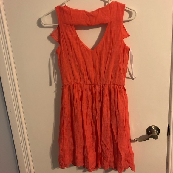 Coral Summer Dress - Picture 2 of 2